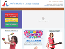 Tablet Screenshot of joyfulmusicanddance.com